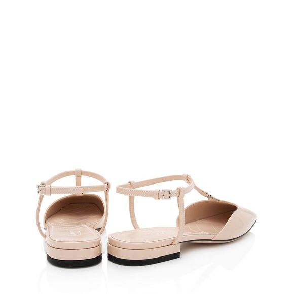 Gucci Patent Leather Double G T-Strap Flats - Size 5.5 / 35.5 - Picture 3 of 7